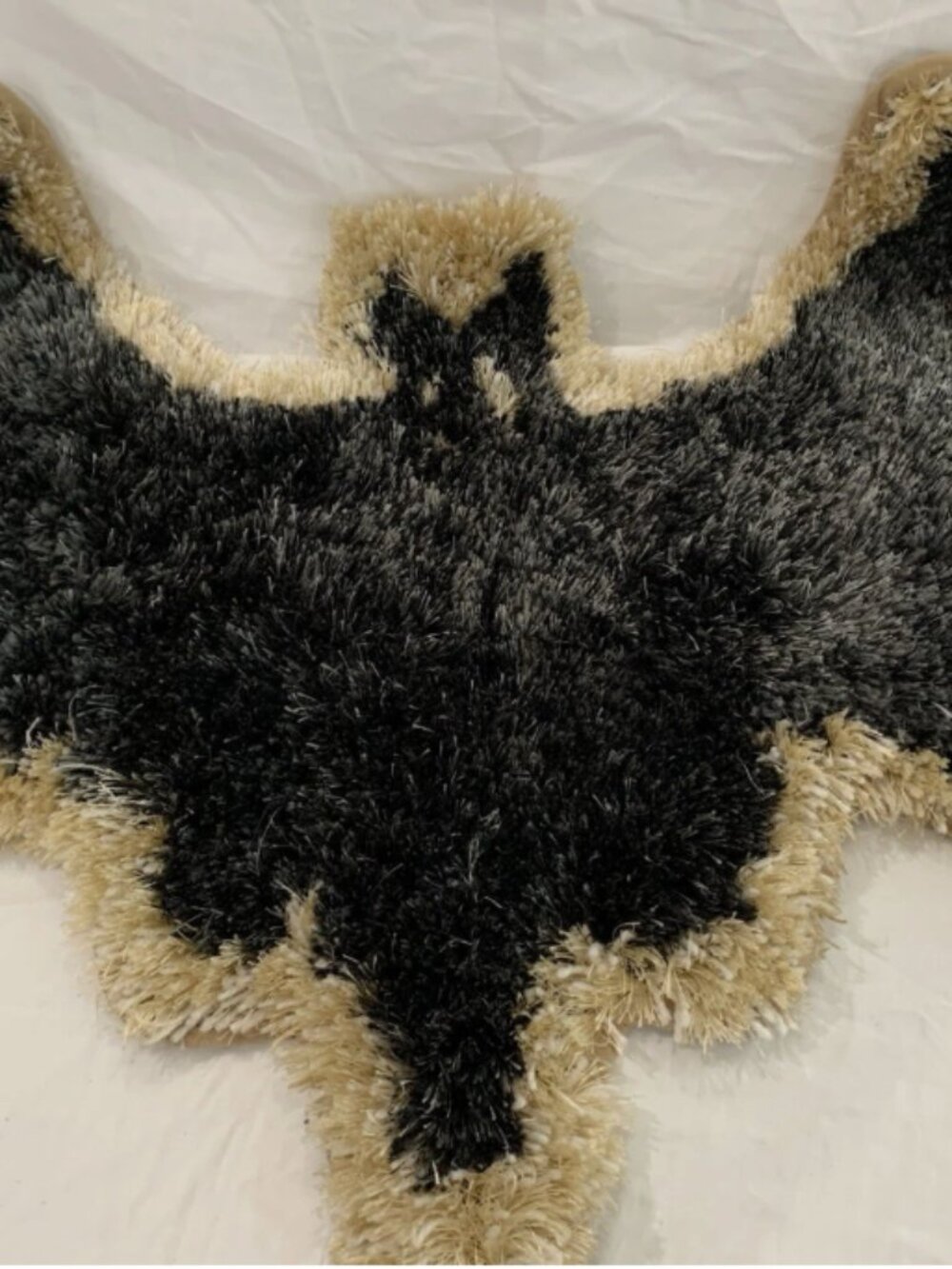 Pier 1 Imports Bat-Shaped Shag Halloween Throw Rug 24” X 36” (2019)